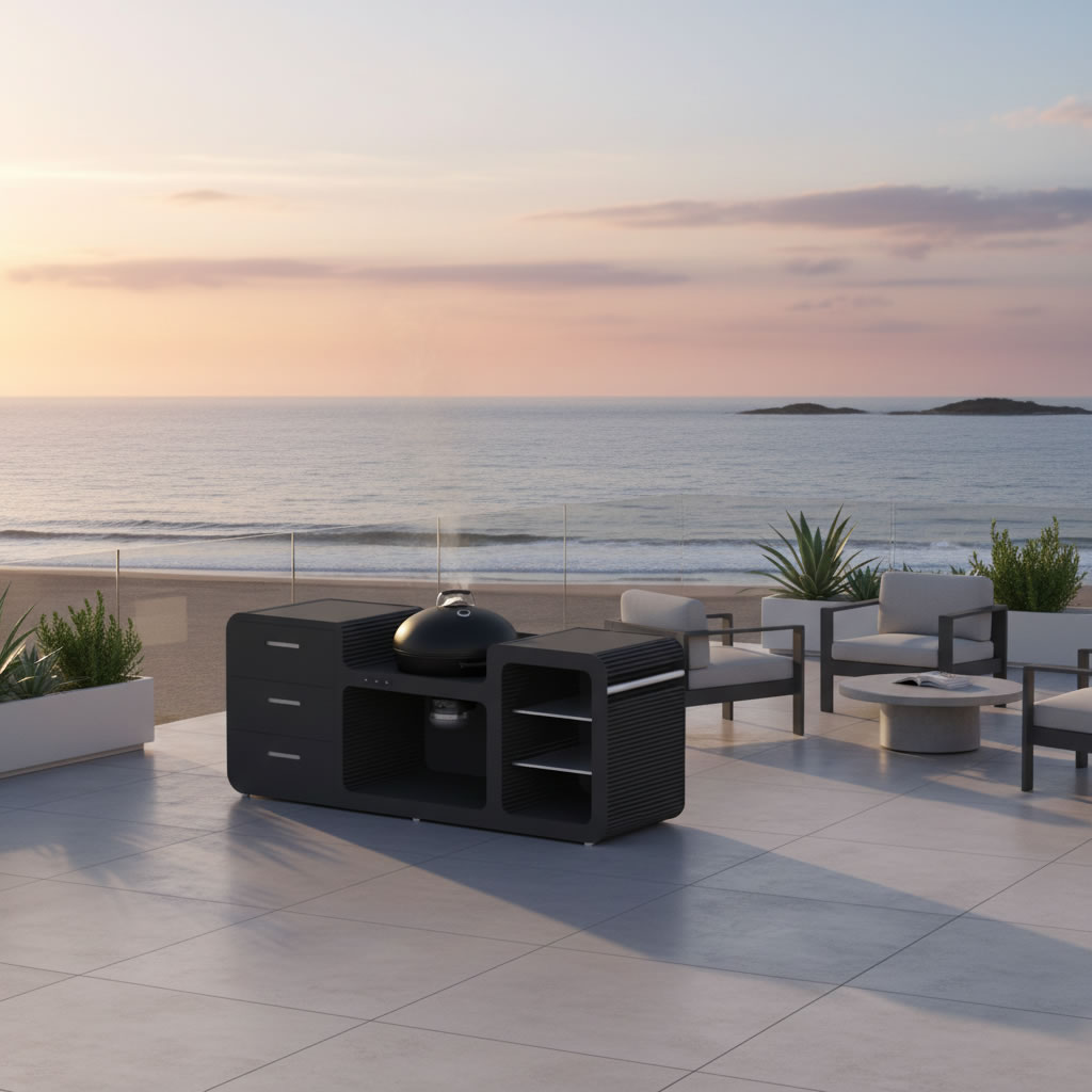 Weber Braai Station 1.0 PRO by ACESO Luxury Outdoor Kitchens