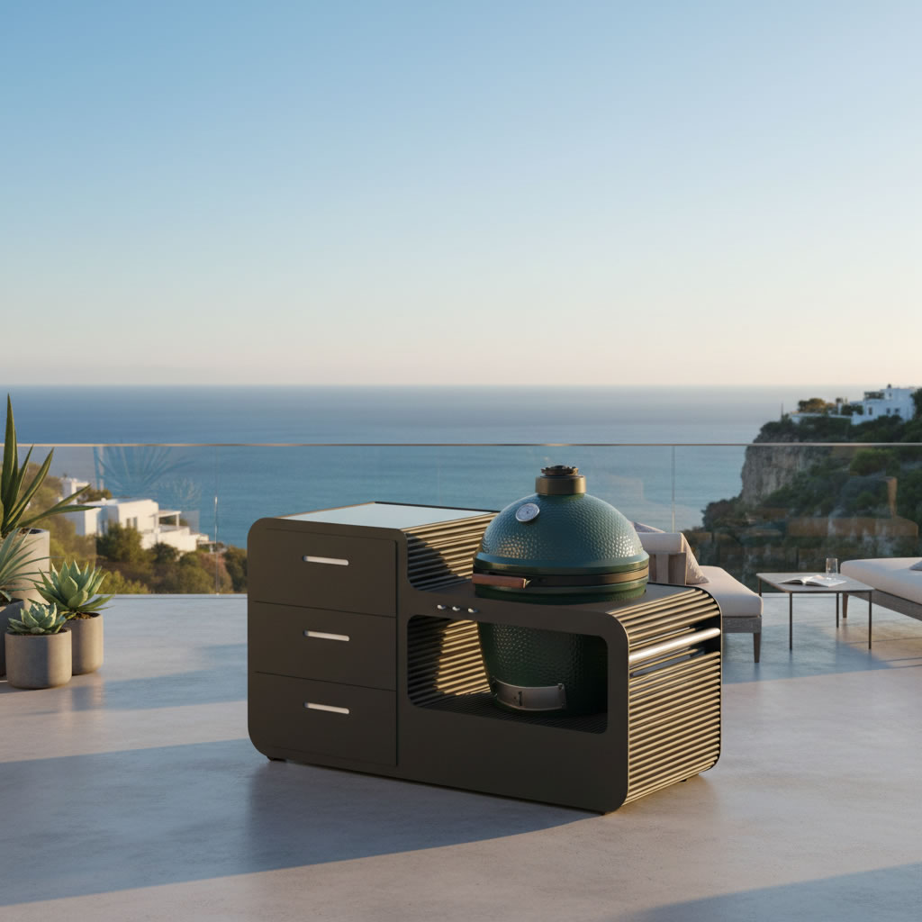 Green Egg Braai Station 1.0 by ACESO Luxury Outdoor Kitchens