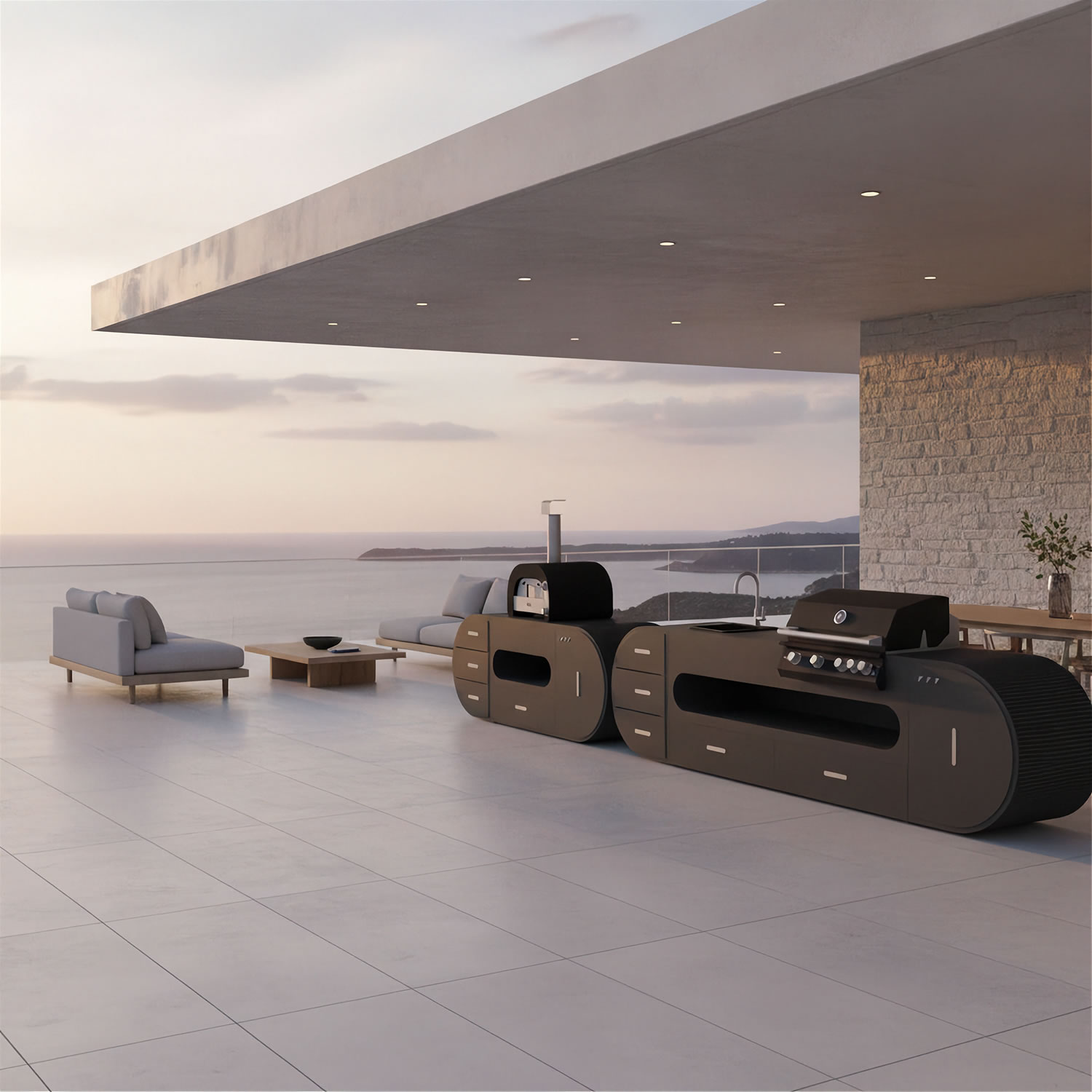 ACESO Luxury Outdoor Kitchen Header - 111