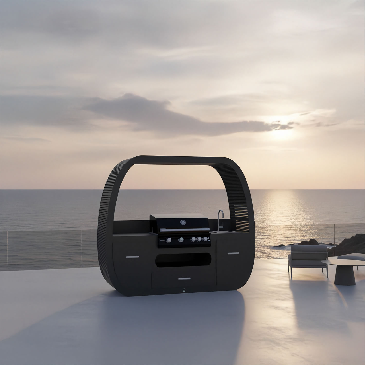 ACESO Outdoor Kitchen Cocoon + BRABURA FUSION 400 RM