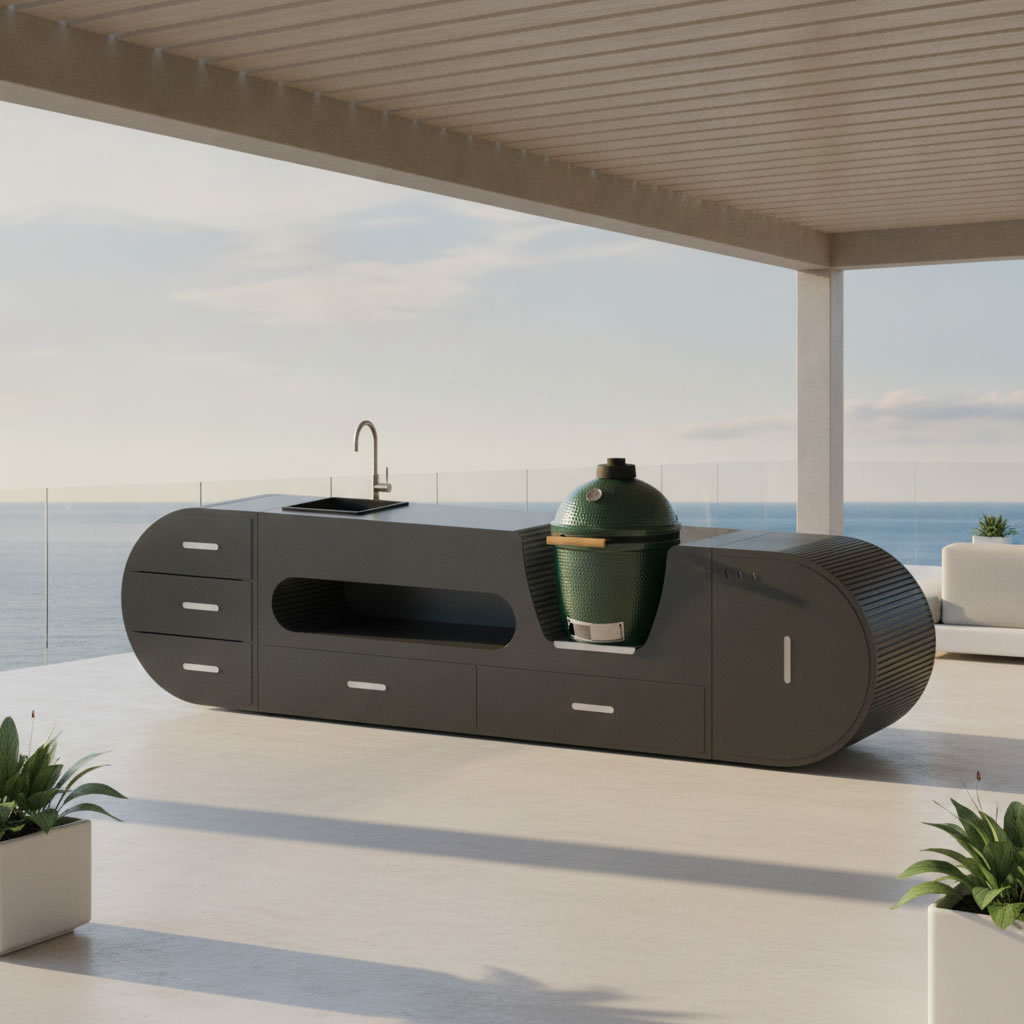 ACESO Outdoor Kitchen XL + BIG GREEN EGG LARGE - 2