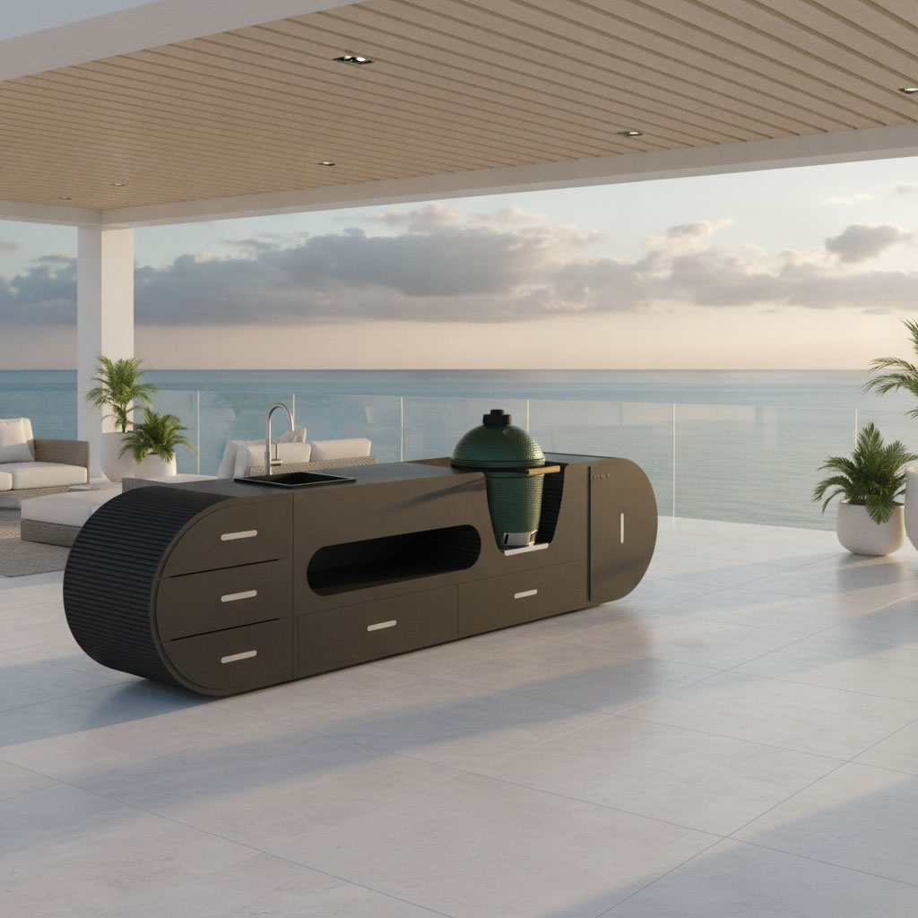 ACESO Outdoor Kitchen XL + BIG GREEN EGG LARGE - 3
