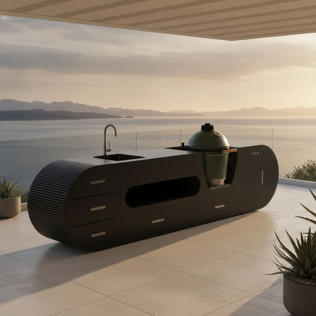 ACESO Outdoor Kitchen XL + BIG GREEN EGG LARGE - 4