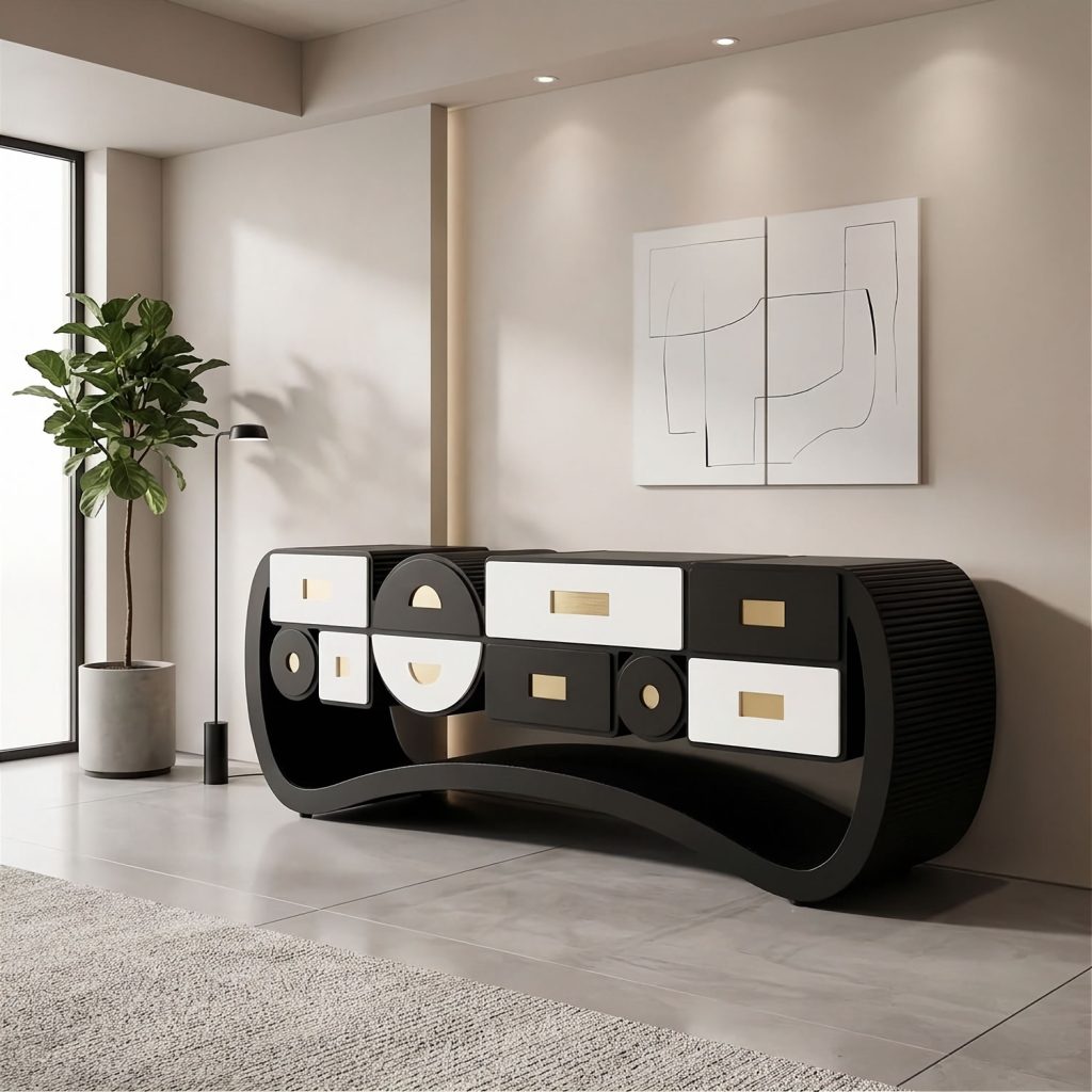 Subdued Suspense #03 Single Edition Sideboard by ACESO - That Precisely Imprecise Luxury Furniture Brand.