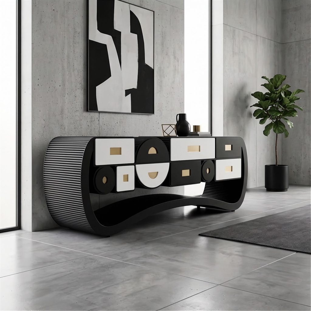 Subdued Suspense #03 Single Edition Sideboard by ACESO - That Precisely Imprecise Luxury Furniture Brand.