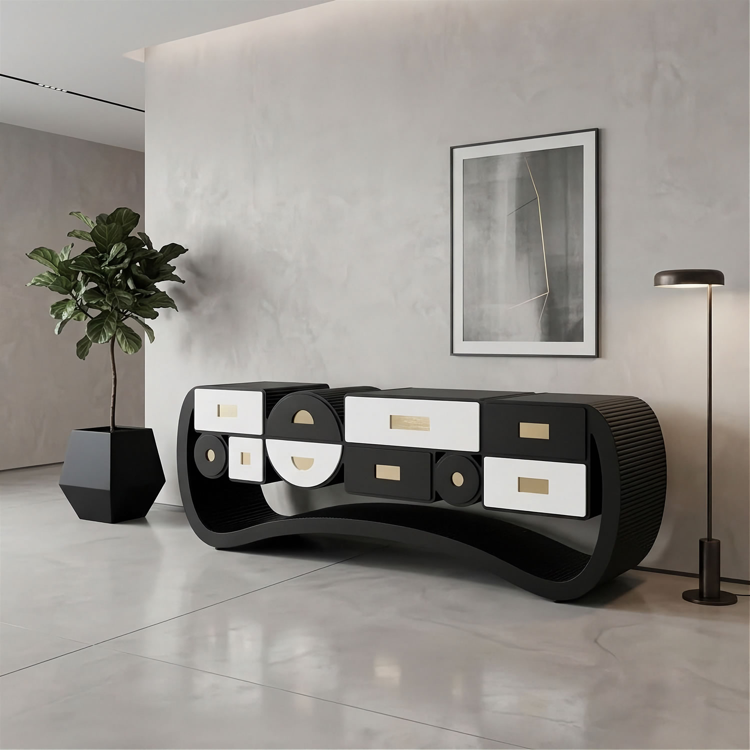 Subdued Suspense #03 Single Edition Sideboard by ACESO - That Precisely Imprecise Luxury Furniture Brand.