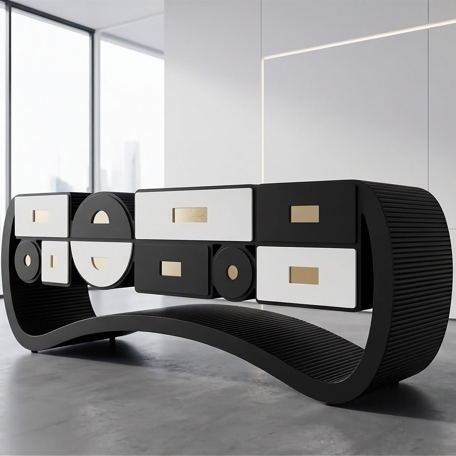 Subdued Suspense #03 Single Edition Sideboard by ACESO - That Precisely Imprecise Luxury Furniture Brand.