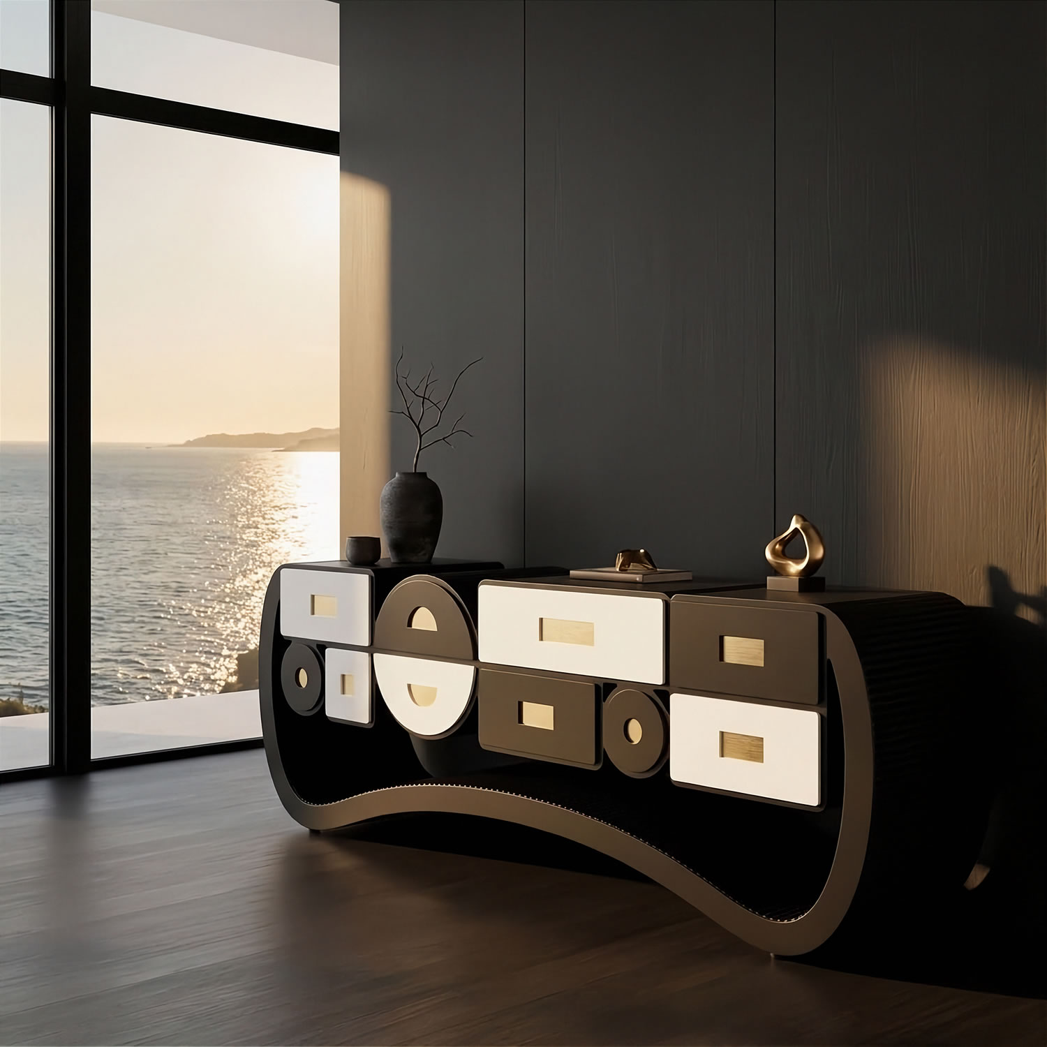 Subdued Suspense #03 Single Edition Sideboard by ACESO - That Precisely Imprecise Luxury Furniture Brand.