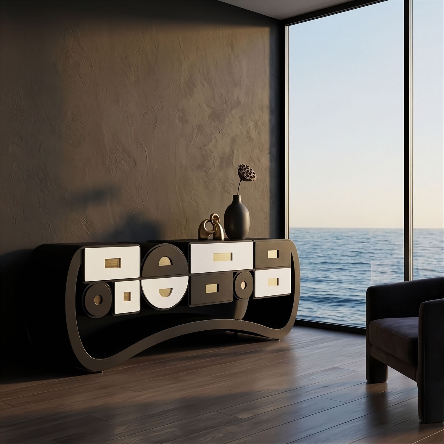 Subdued Suspense #03 Single Edition Sideboard by ACESO - That Precisely Imprecise Luxury Furniture Brand.