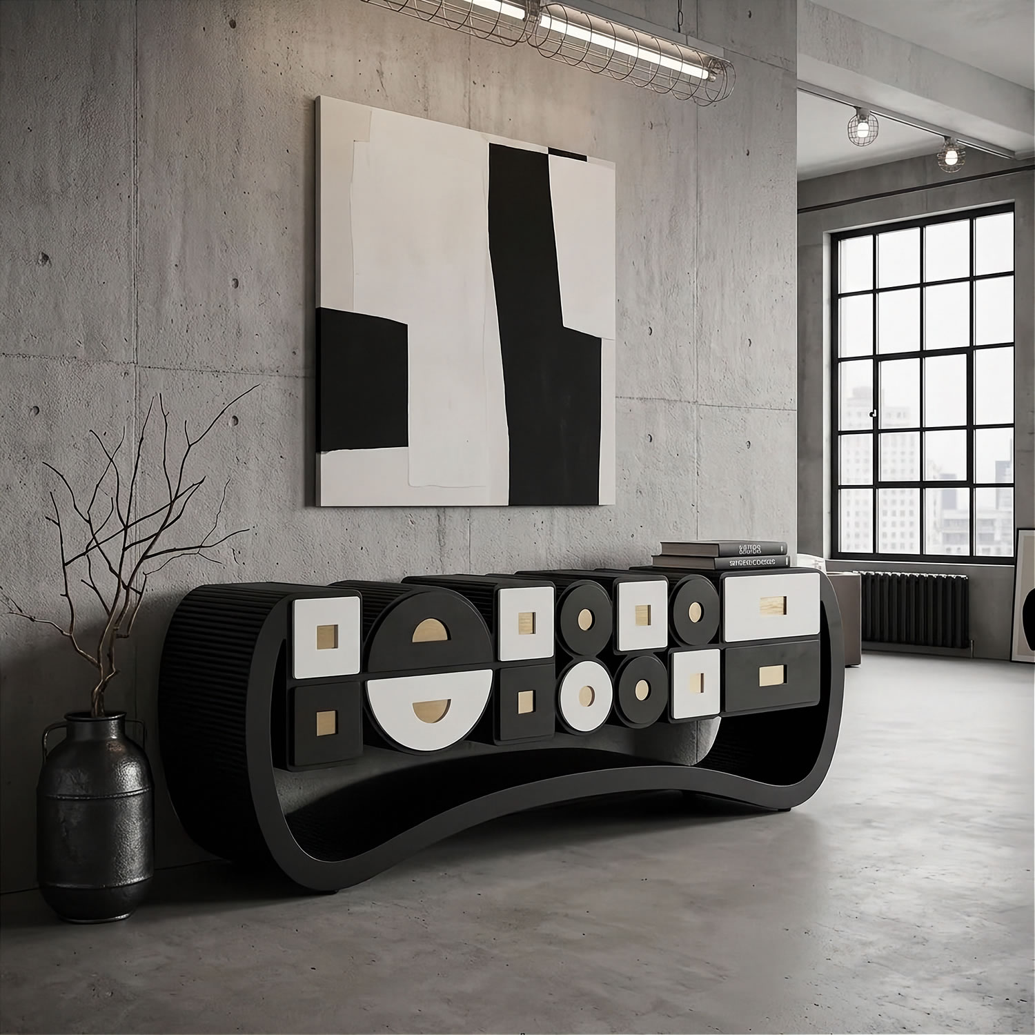 Subdued Suspense #01 Single Edition Sideboard by ACESO - That Precisely Imprecise Luxury Furniture Brand.