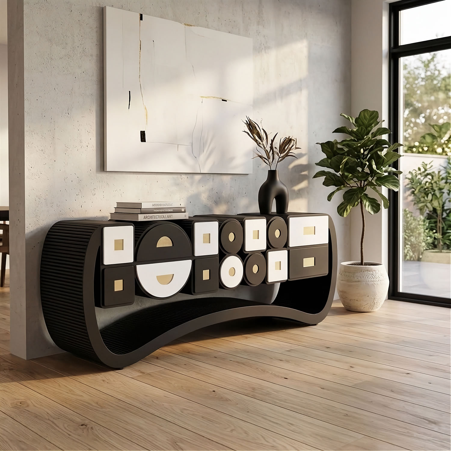 Subdued Suspense #01 Single Edition Sideboard by ACESO - That Precisely Imprecise Luxury Furniture Brand.