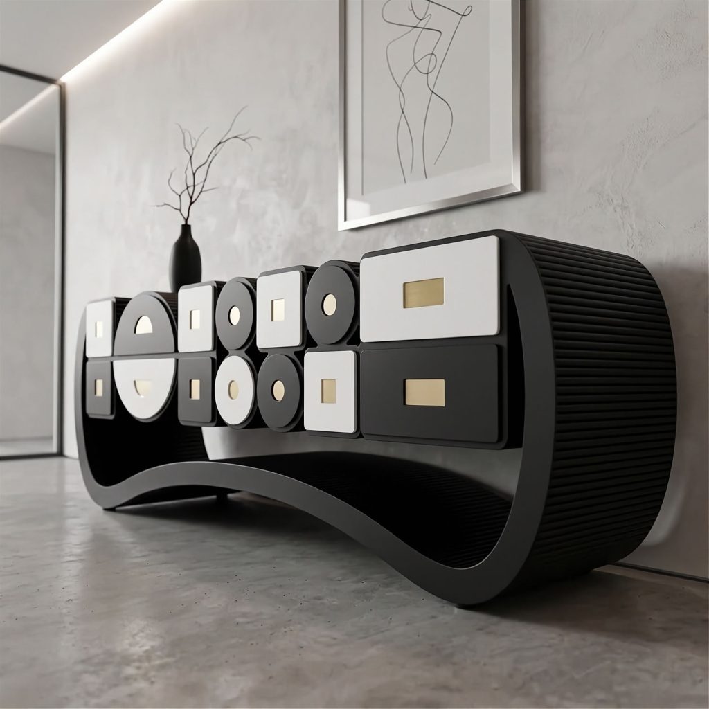 Subdued Suspense #01 Single Edition Sideboard by ACESO - That Precisely Imprecise Luxury Furniture Brand.