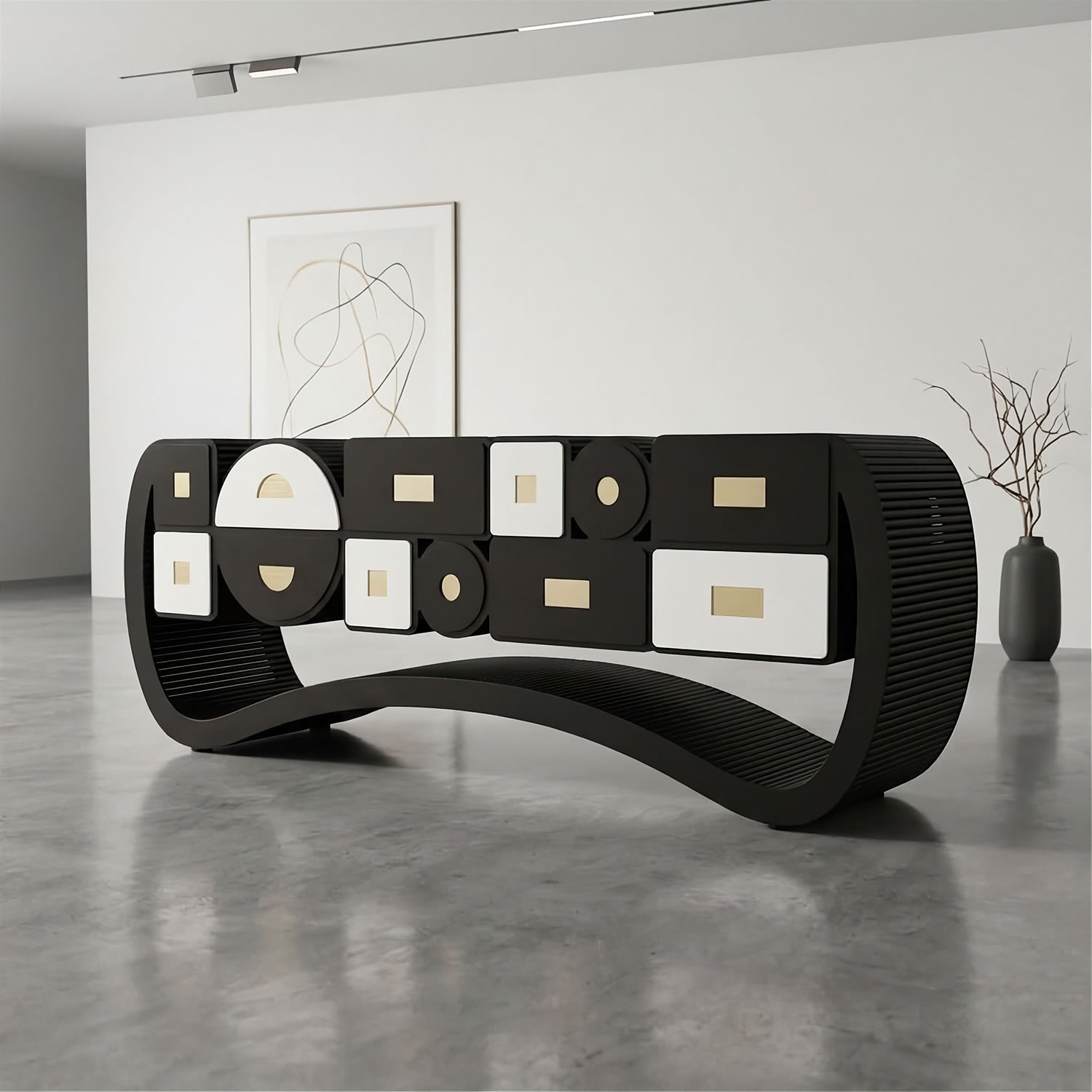 Subdued Suspense #02 Single Edition Sideboard by ACESO - That Precisely Imprecise Luxury Furniture Brand.