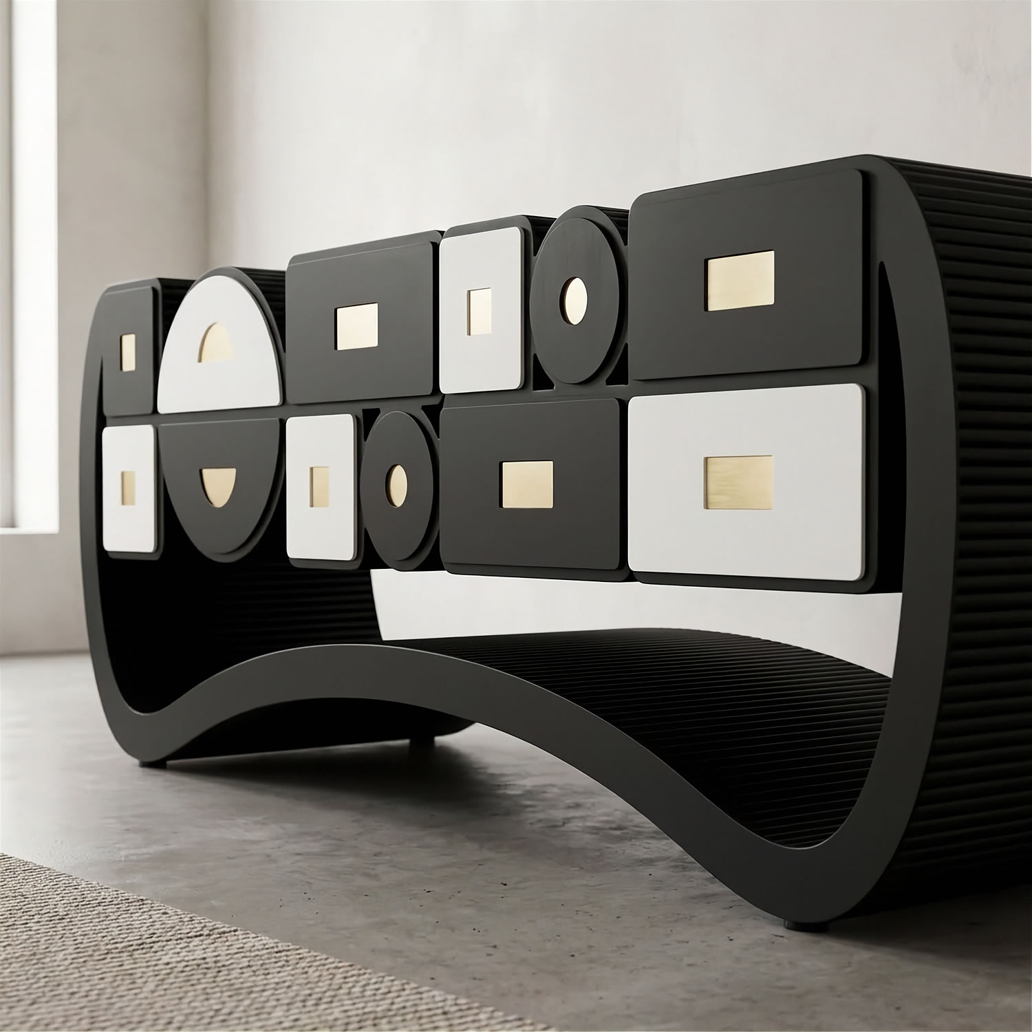 Subdued Suspense #02 Single Edition Sideboard by ACESO - That Precisely Imprecise Luxury Furniture Brand.